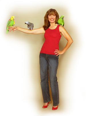 Luanne with birds